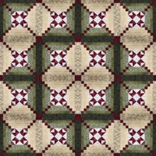 Kit Quilt star in log cabin